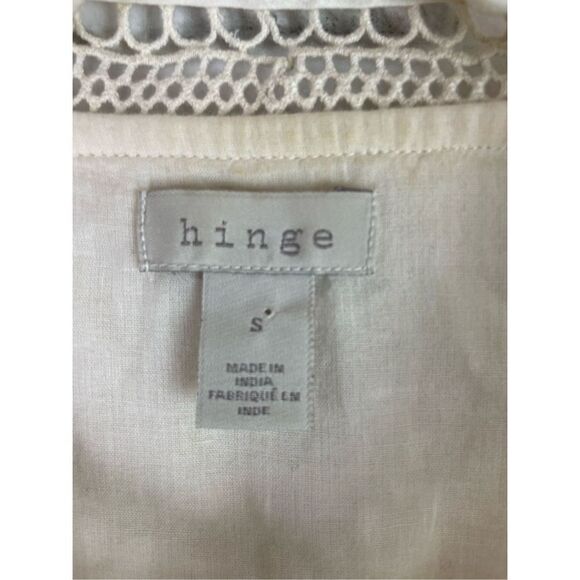 HINGE Silk & Crochet Zip Front Bomber Jacket Ivory Size Small - Picture 3 of 9
